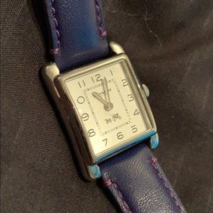 Coach Blue Purple Leather Watch style 1364